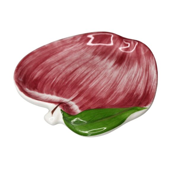 Laurie Gates Apple Lunch Plate Vintage Los Angeles Pottery Hand Painted 7 Inch - Picture 3 of 7